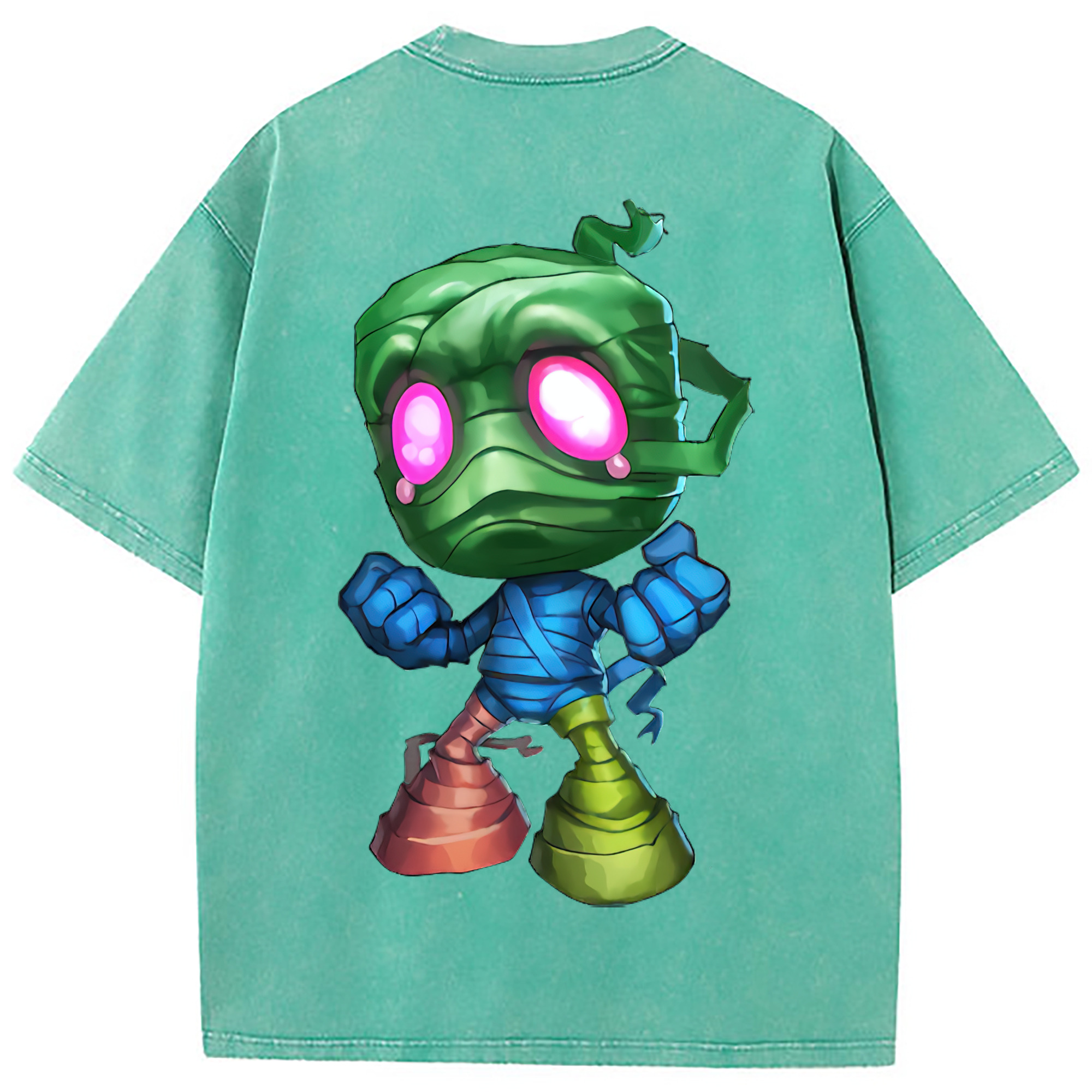 （画像用） リーグ・オブ・レジェンド League of Legends LOL 綿100% ヴィンテージ風 半袖Tシャツ（背面プリント）